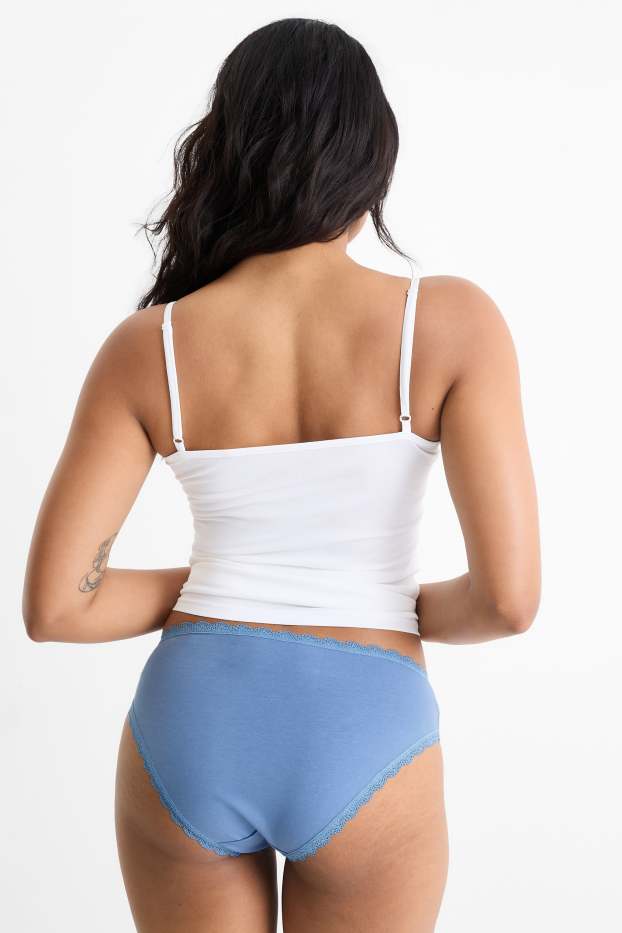 Donna - Confezione da 4 - slip - blu / grigio