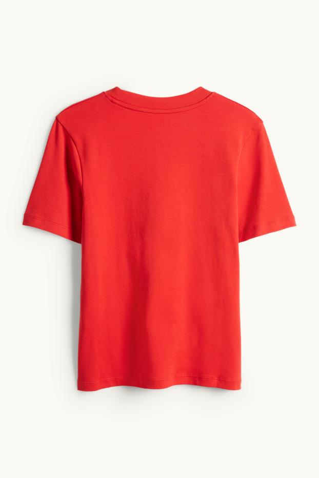 Femmes - T-shirt - slim fit - rouge