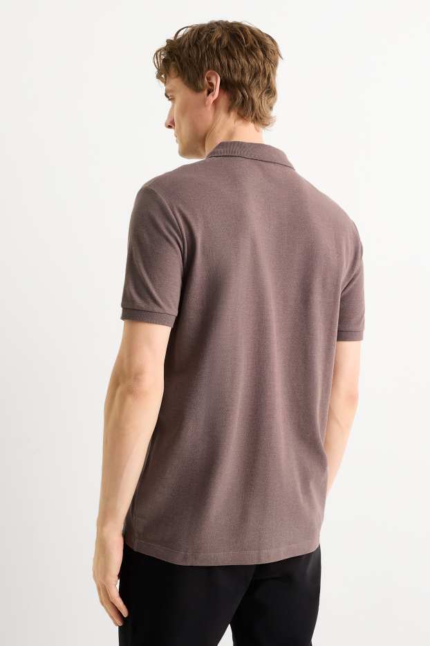 Herren - Poloshirt - braun