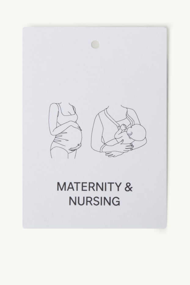 Women - Bodycon nursing dress - ribbed - striped - black / white