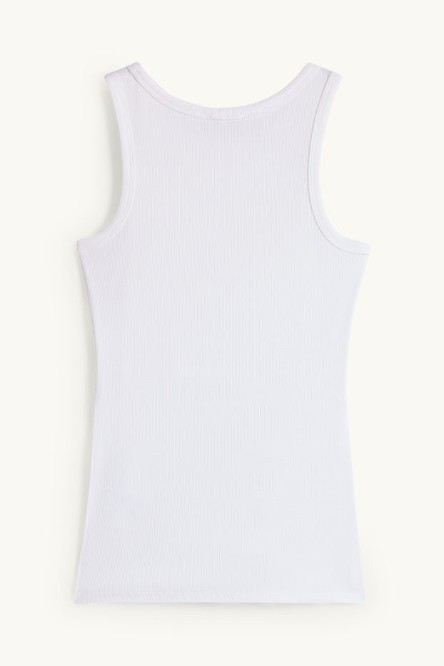 Women - Nursing top - ribbed - white