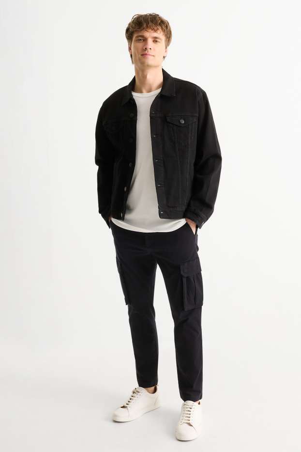 Uomo - Pantaloni cargo - nero