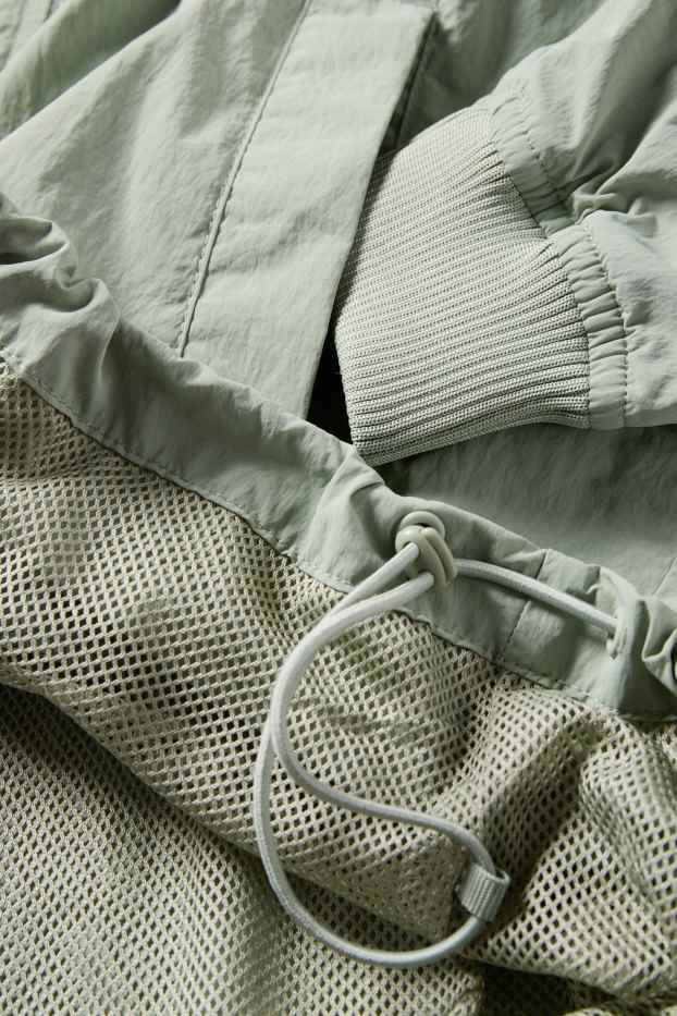 Herren - Jacke mit Kapuze - wasserabweisend - dunkelgrün