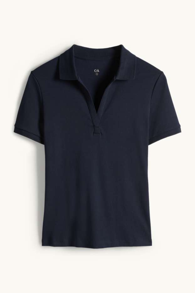 Women - Polo shirt - regular fit - dark blue