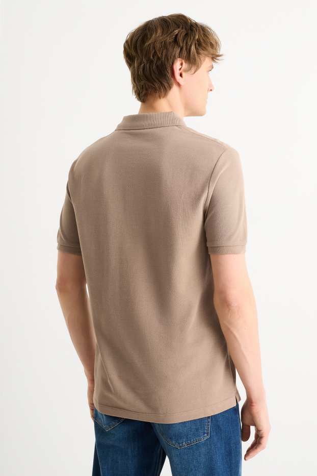 Herren - Poloshirt - taupe