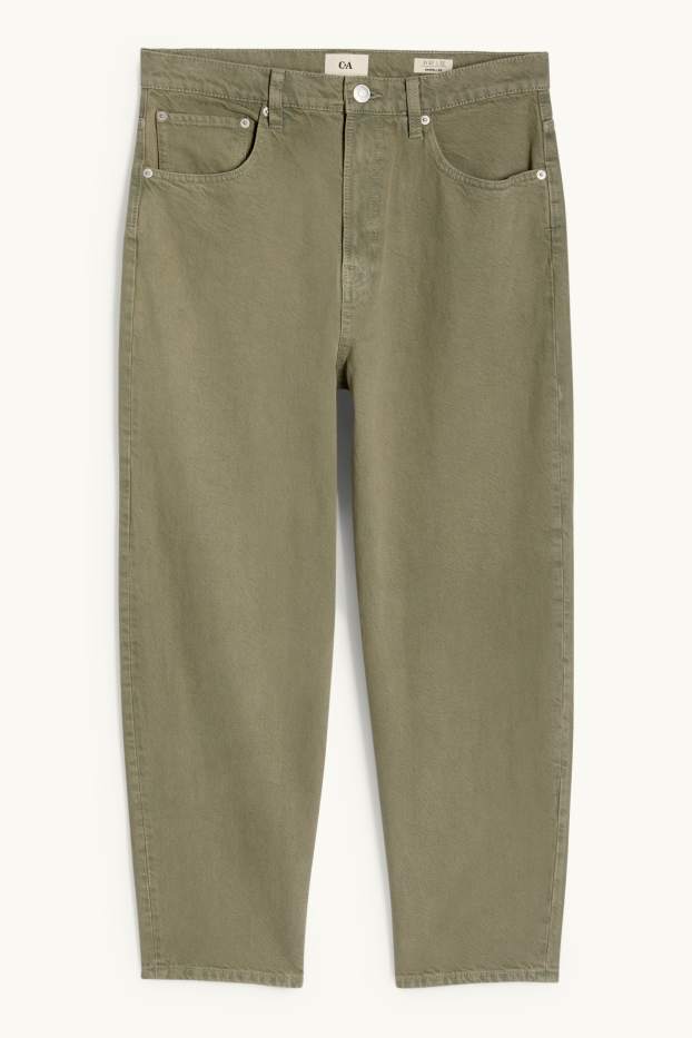 Heren - Barrel jeans - groen