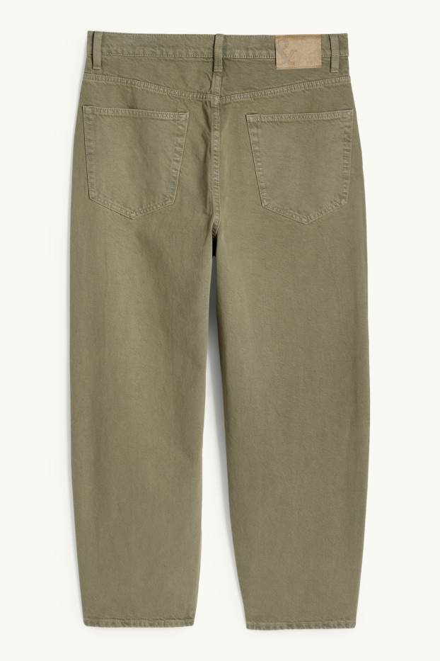 Heren - Barrel jeans - groen