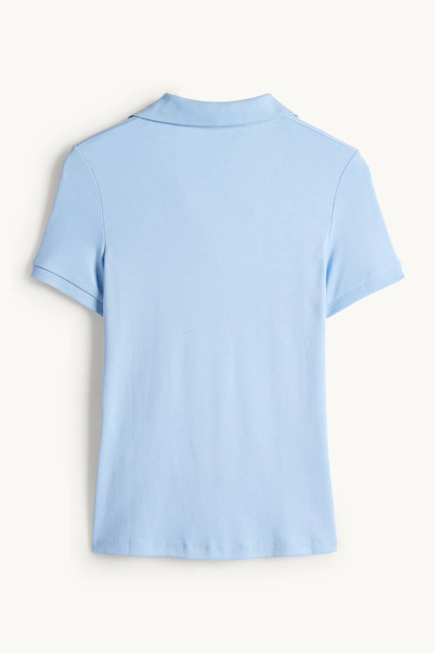Women - Polo shirt - regular fit - light blue