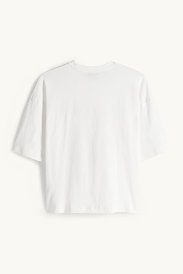 Donna - T-shirt - regular fit - bianco / rosa