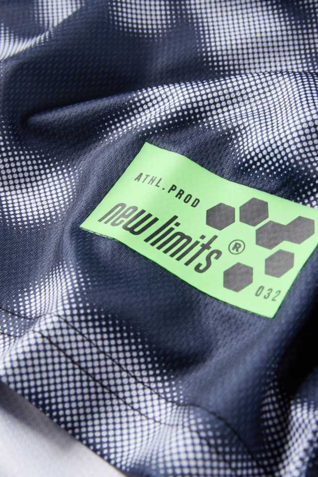 Kinderen: jongens - Sportshirt - met patroon - donkergrijs