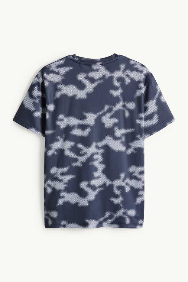 Kinderen: jongens - Sportshirt - met patroon - donkergrijs