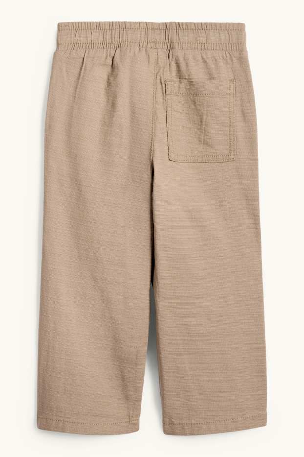 Bambini - Pantaloni - tessuto tramato - marrone chiaro