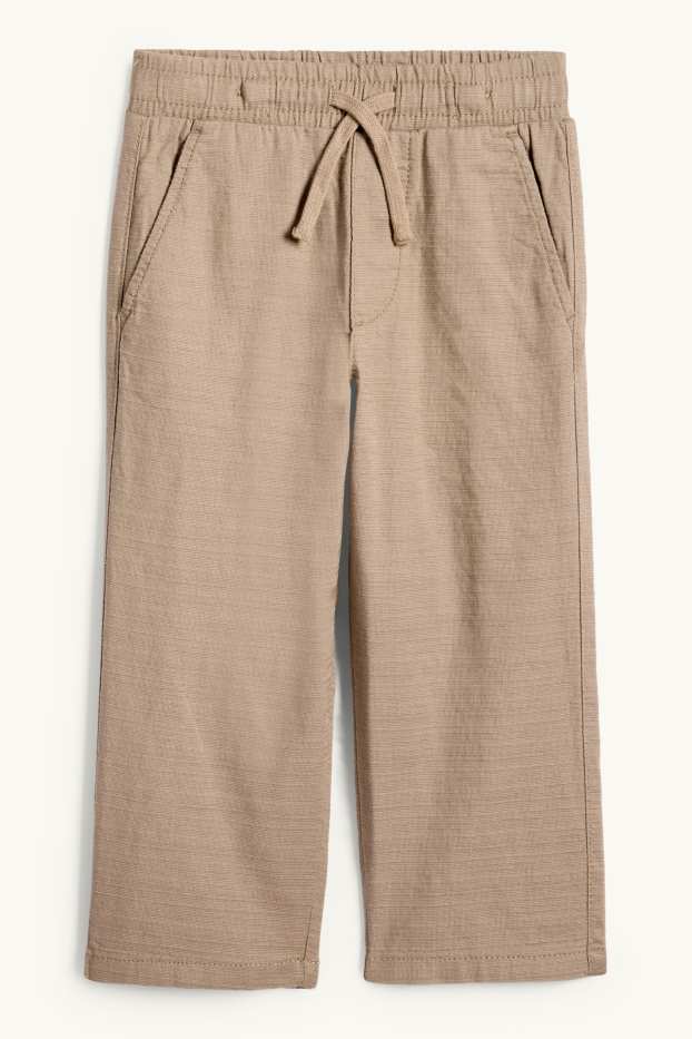 Bambini - Pantaloni - tessuto tramato - marrone chiaro