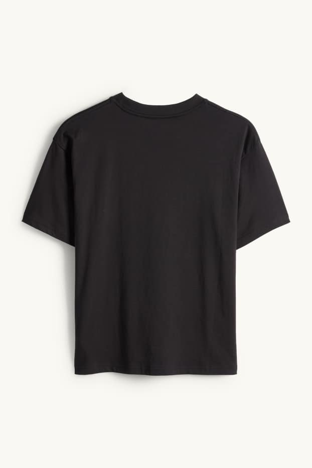 Bambini - Uomo Ragno - maglia a maniche corte - effetto brillante - nero