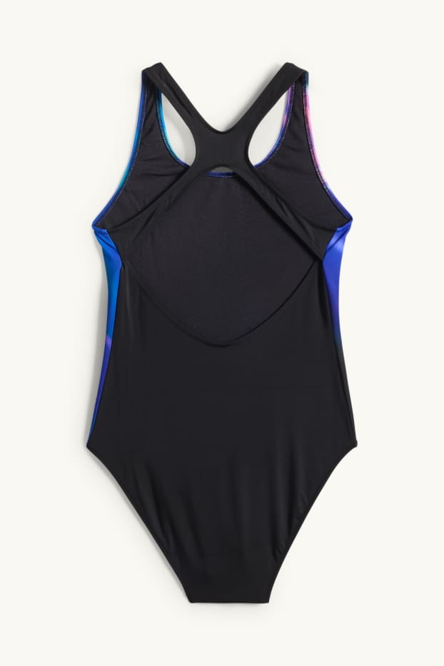 Copii - Fete - Costum de baie - LYCRA® XTRA LIFE™ - cu model - albastru / negru