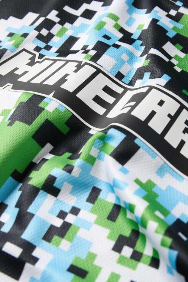 Kinder Buben - Minecraft - Kurzarmshirt - gemustert - bunt