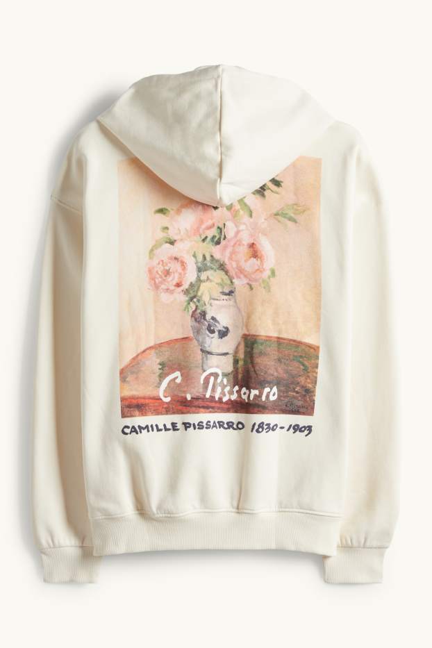 Men - Oversized hoodie - Camille Pissarro - cremewhite