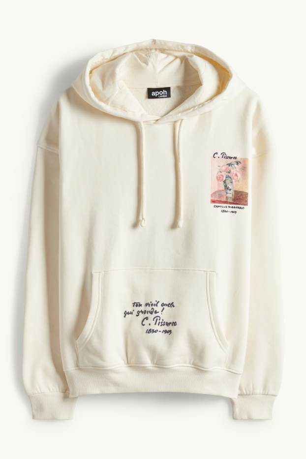 Men - Oversized hoodie - Camille Pissarro - cremewhite