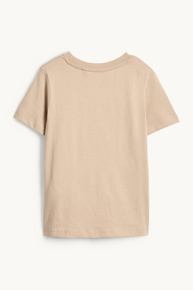 Kinder Buben - Der König der Löwen - Kurzarmshirt - taupe