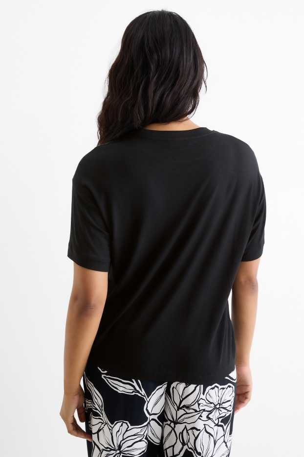 Femmes - T-shirt - regular fit - noir