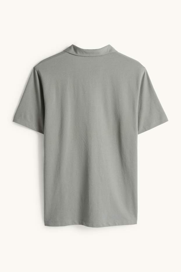 Pánské - Polokošile - regular fit - zelená