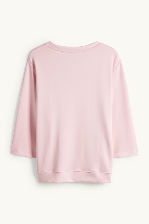 Damen - Langarmshirt - Relaxed Fit - rosa