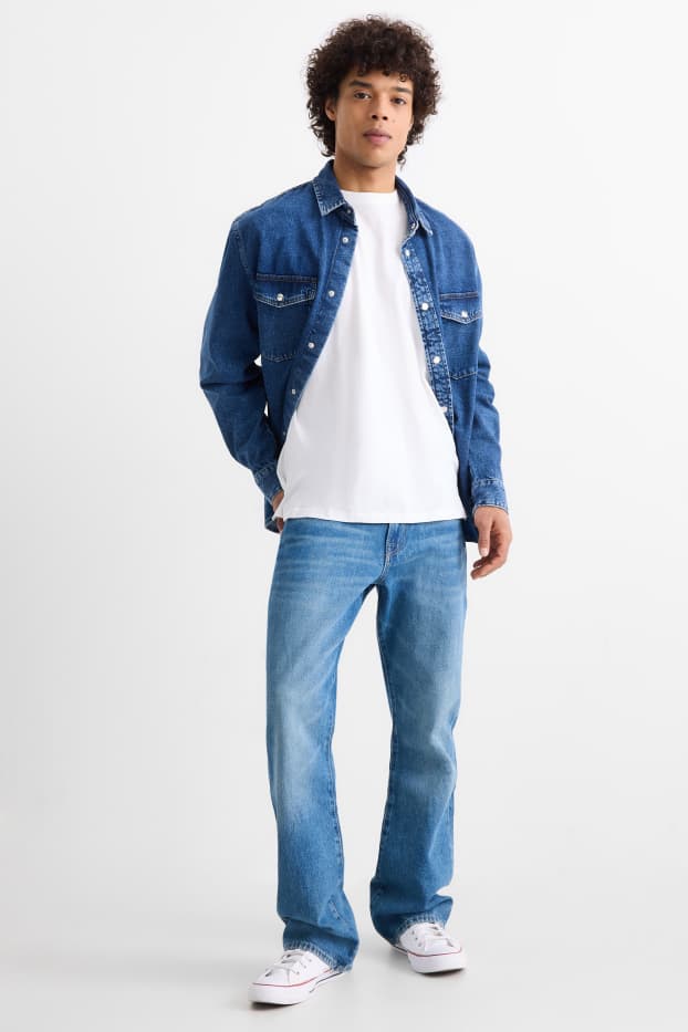 Bărbați - Bootcut jeans - denim-albastru