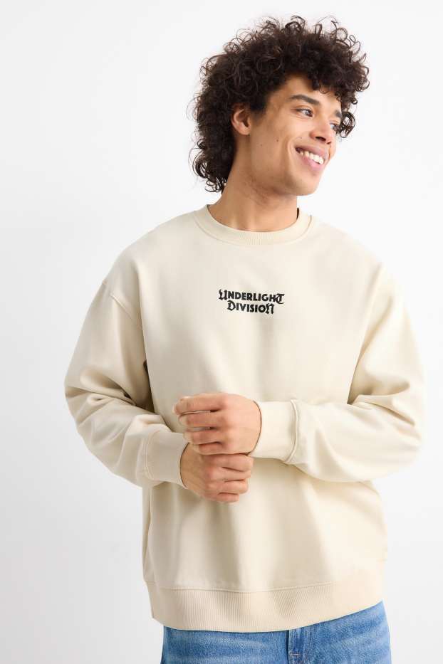 Men - Sweatshirt - relaxed fit - cremewhite