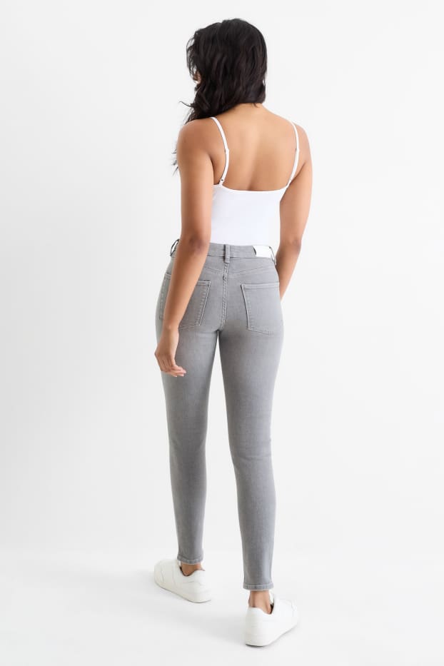 Damen - Skinny Jeans - Mid Waist - LYCRA® ADAPTIV Fiber - helljeansgrau