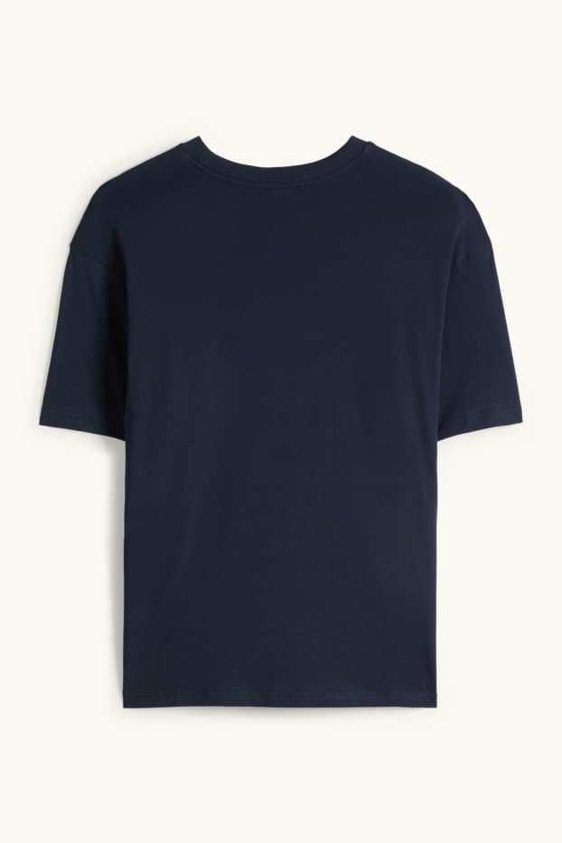 Dámské - Tričko - oversized - tmavomodrá