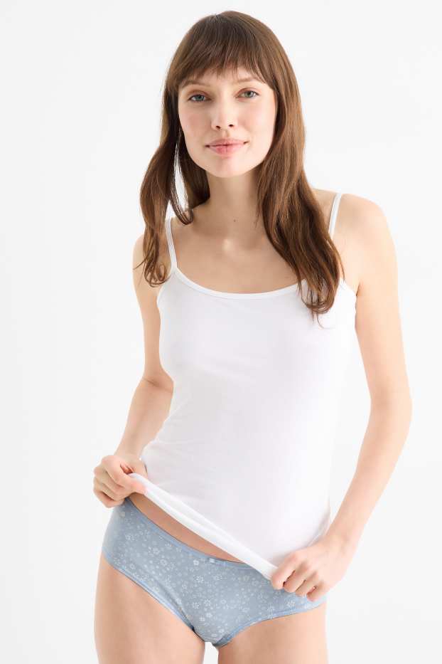 Dámské - Multipack 4 ks - kalhotky hipster - modrá/bílá