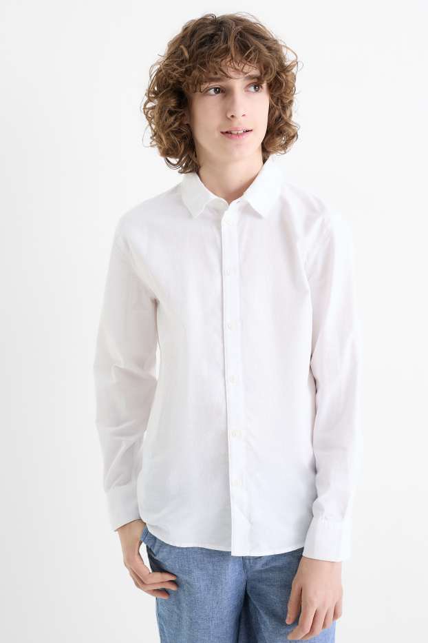 Nen - Conjunt - camisa, armilla i corbata de llacet - 3 peces - festiu - blau/blanc