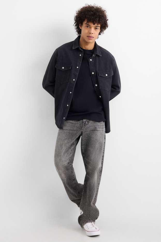 Bărbați - Bootcut jeans - denim-gri