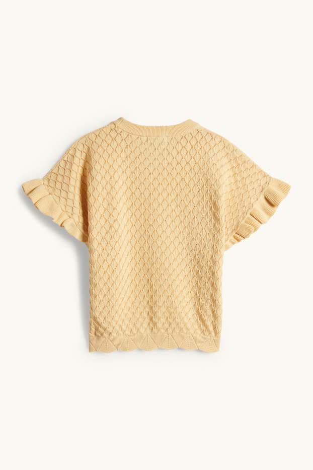 Nena - Samarreta de màniga curta - texturada - groc