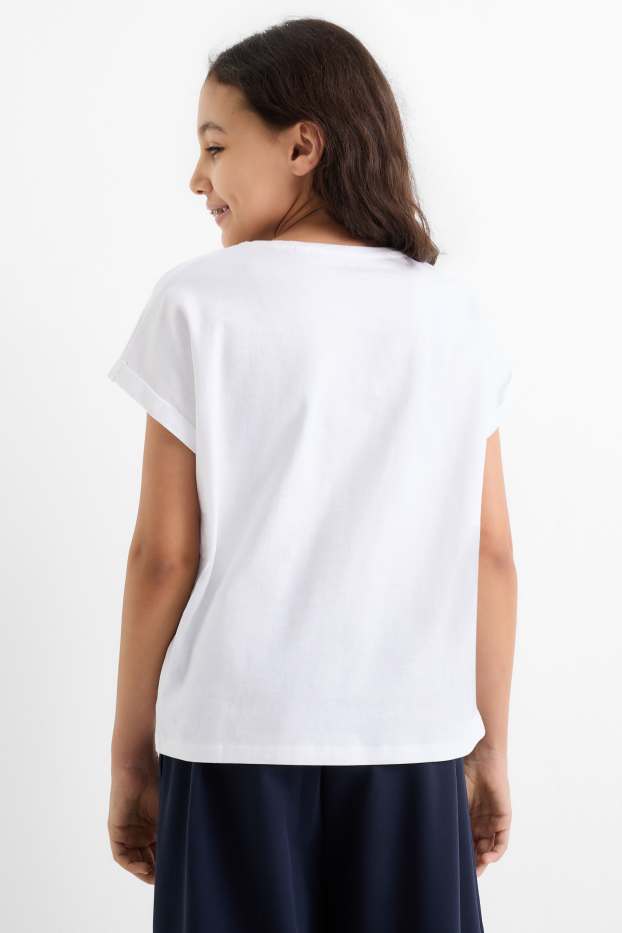 Niñas - Pack de 3 - camisetas de manga corta - blanco