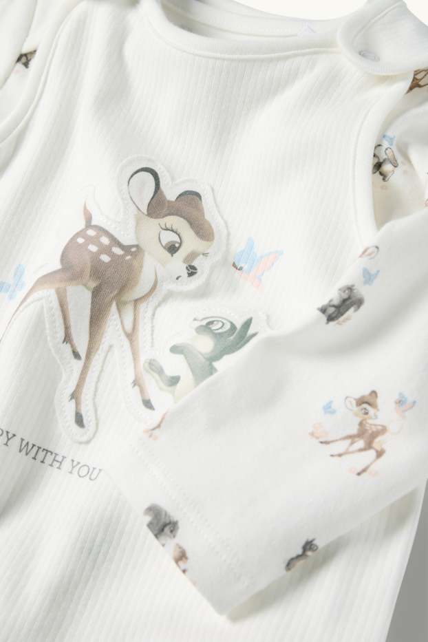Baby Mädchen - Bambi - Strampler-Set - 2 teilig - weiss