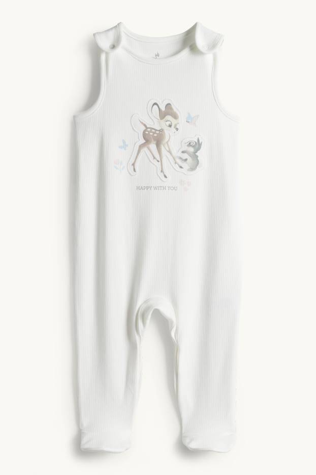 Baby Mädchen - Bambi - Strampler-Set - 2 teilig - weiss
