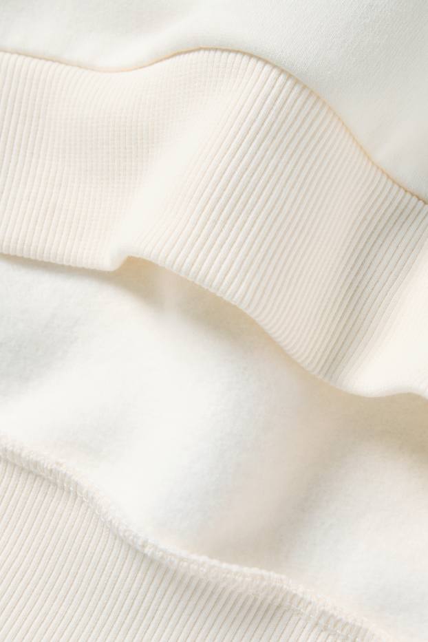 Dames - Oversized sweatshirt - crèmekleurig