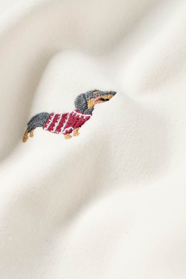 Dames - Oversized sweatshirt - crèmekleurig