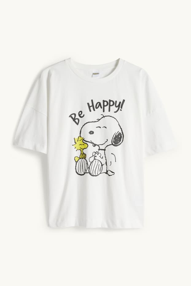 Damen - T-Shirt - Regular Fit - Peanuts - weiß