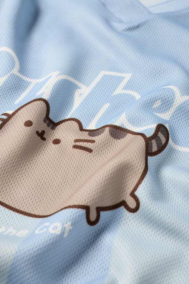 Bambine - Pusheen - t-shirt - a righe - azzurro