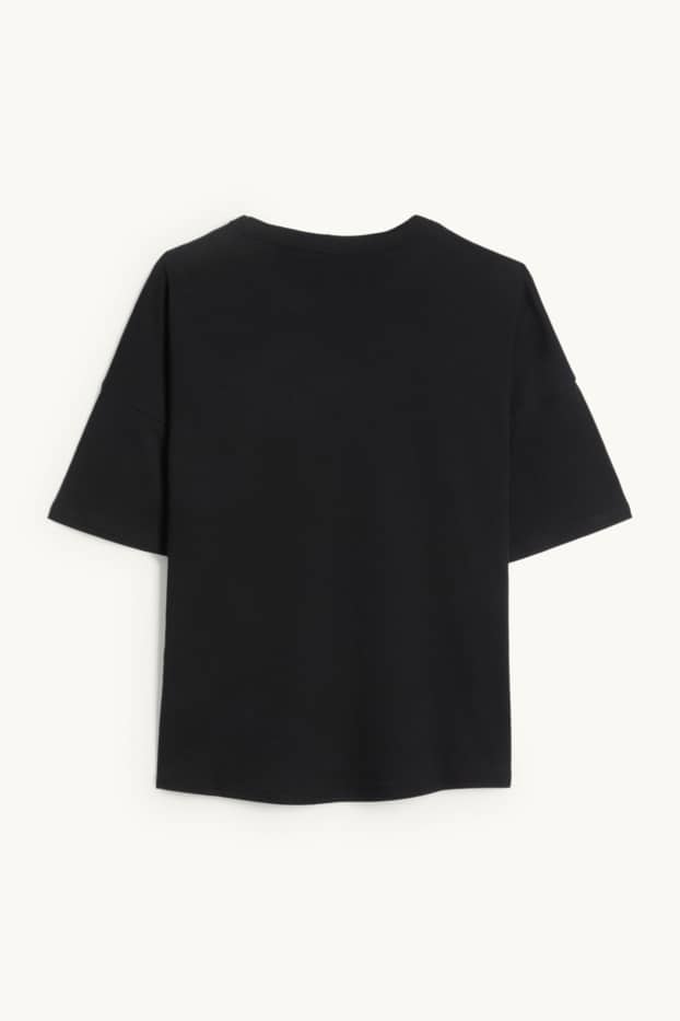 Donna - T-shirt - oversize - nero