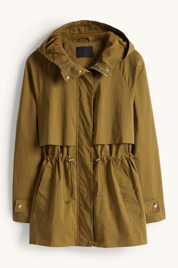 Femei - Jachetă cu glugă - verde