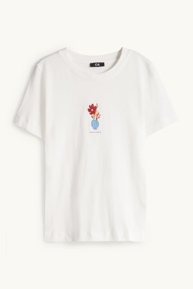 Donna - T-shirt - regular fit - bianco