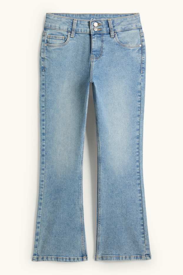 Copii - Fete - Bootcut jeans - LYCRA® - denim-albastru deschis