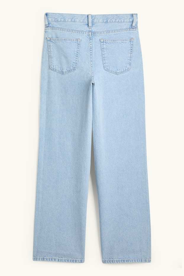 Dona - Wide Leg Jeans - low waist - texà blau clar