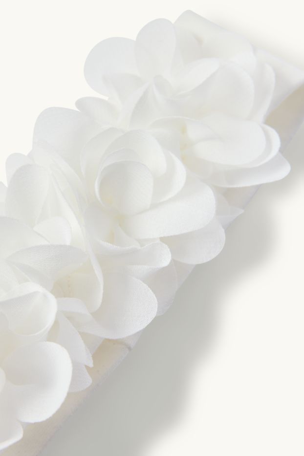 Bébés filles - Petites fleurs - bandeau cheveux pour bébé - blanc
