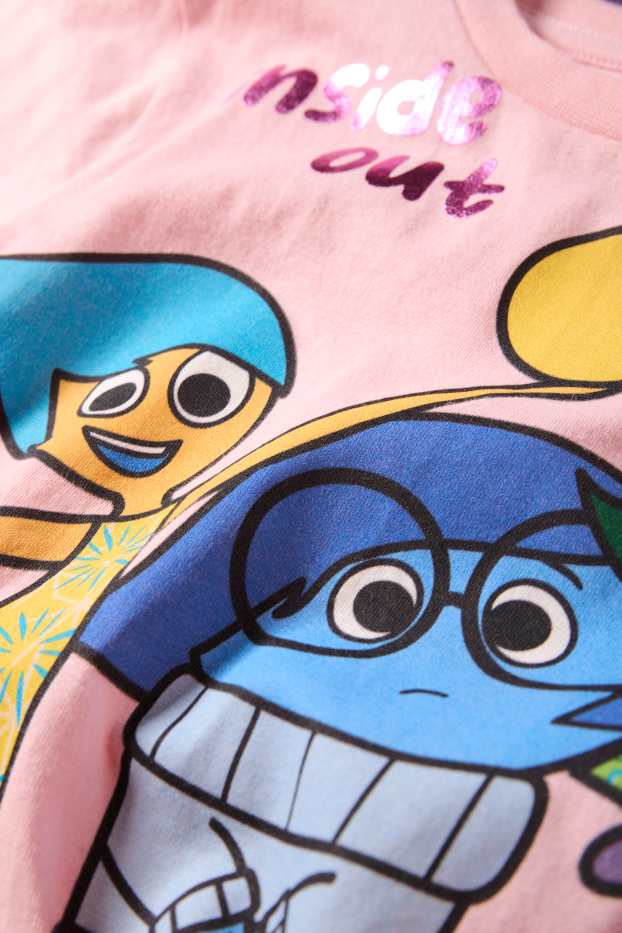 Bambine - Inside out - t-shirt - effetto brillante - rosa