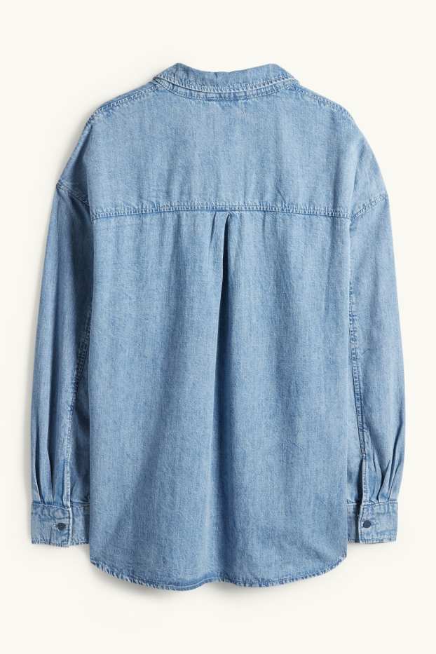 Dames - Spijkerblouse - blauw