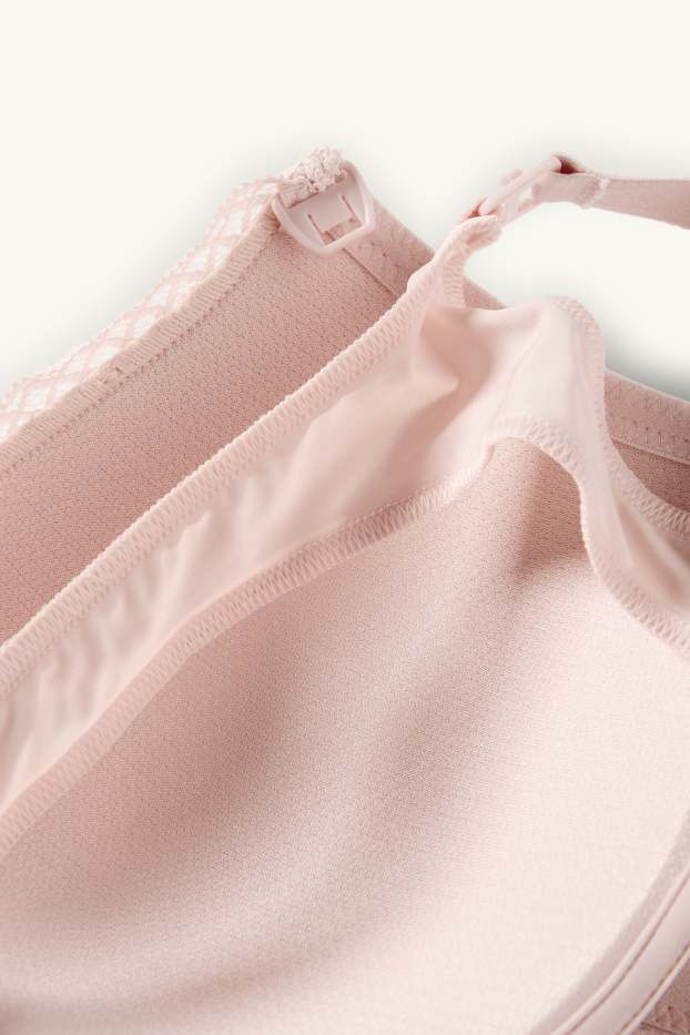 Women - Non-wired nursing bra - padded - rose